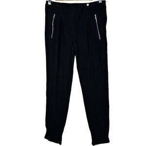 Sandro Paris Polina Black Trousers XS / FR 34 Zip Pocket Slim Fit Pants